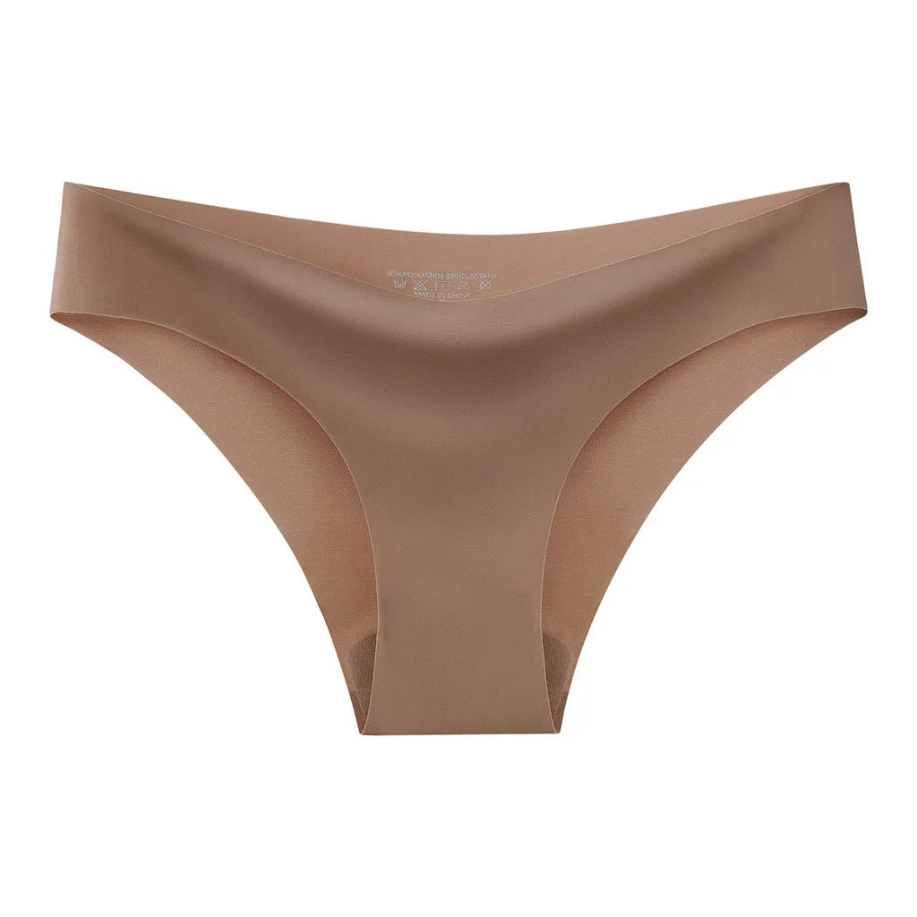 Women's U-shaped Panty Low Waist Bikini Brief Plus Size Seamless Underwear