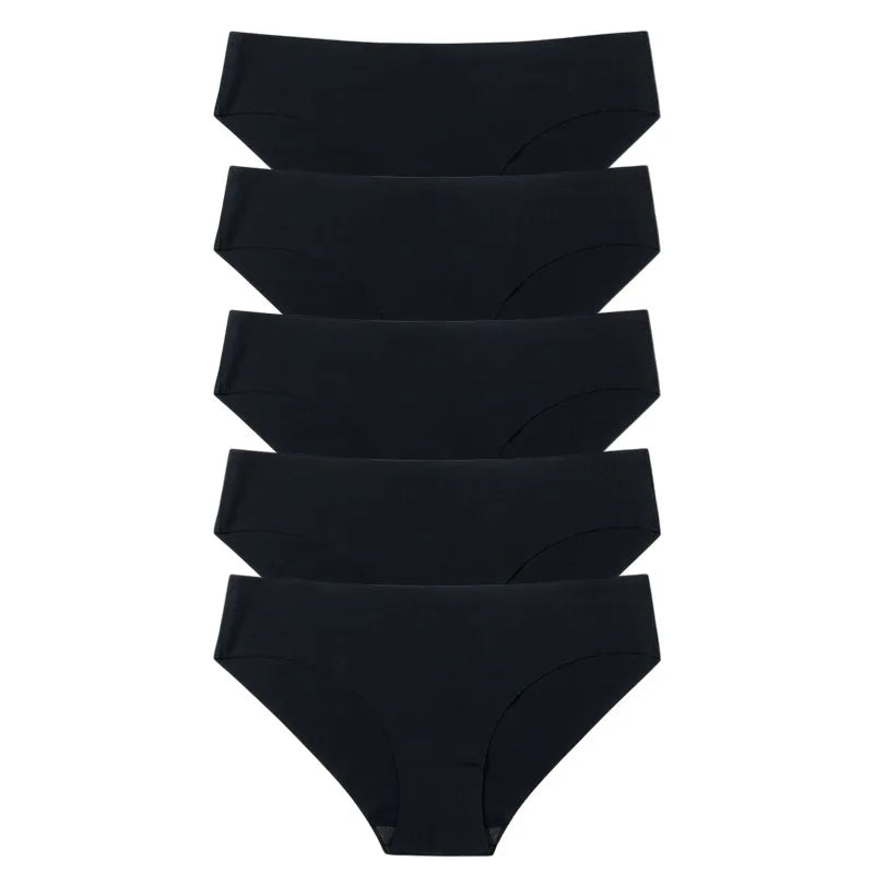 TrowBridge 5PCS/Set Women's Panties Simple Comfortable Underwear Women Sport Briefs Soft Lingerie Seamless Breathable Underpants