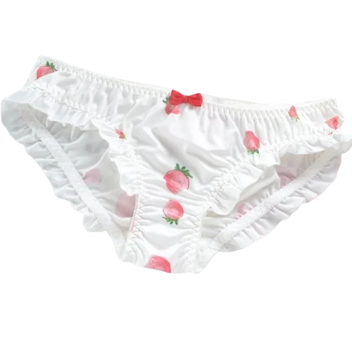 Japanese Girl Style Low Waisted Triangle Pants Sweet and Cute Cartoon Printed Milk Silk Women's Underwear