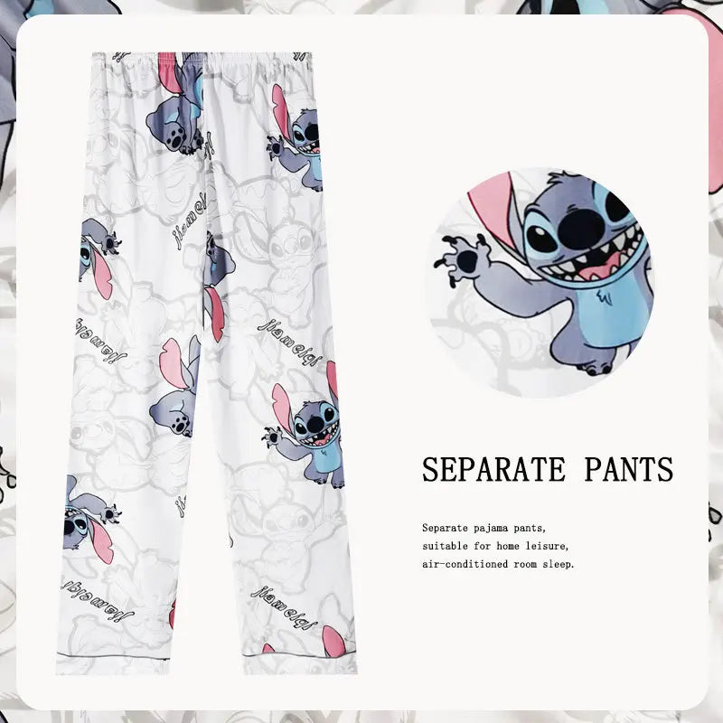 Anime Stitch Cosplay Pajamas Anime Stitch Angel Cute Costume Jumpsuit Pajamas Hooded Sleepwear Christmas Costume for Men Women