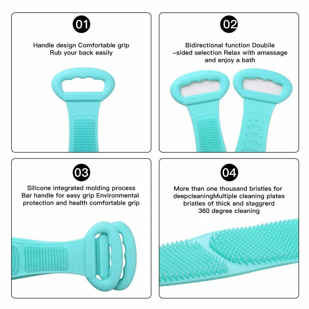 Gentle Beauty Skin Personal Care Rubber Belt Berus Mandi Exfoliating Bathroom