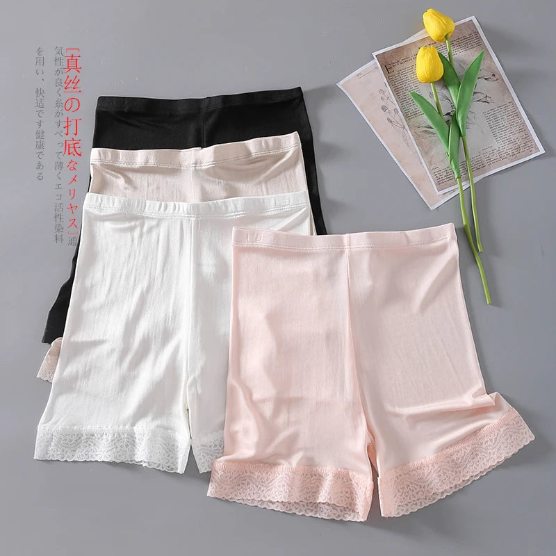 1PC 50% Silk 50% Viscose Slip shorts leggings boyshorts Under Dress Petti pants undershorts Panties Lingerie underwear SS361