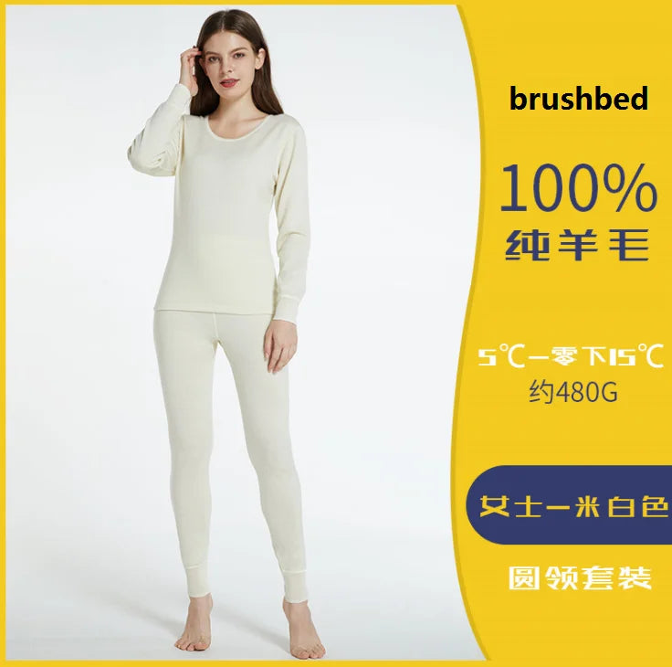 100% Brushed Merino Wool Therma