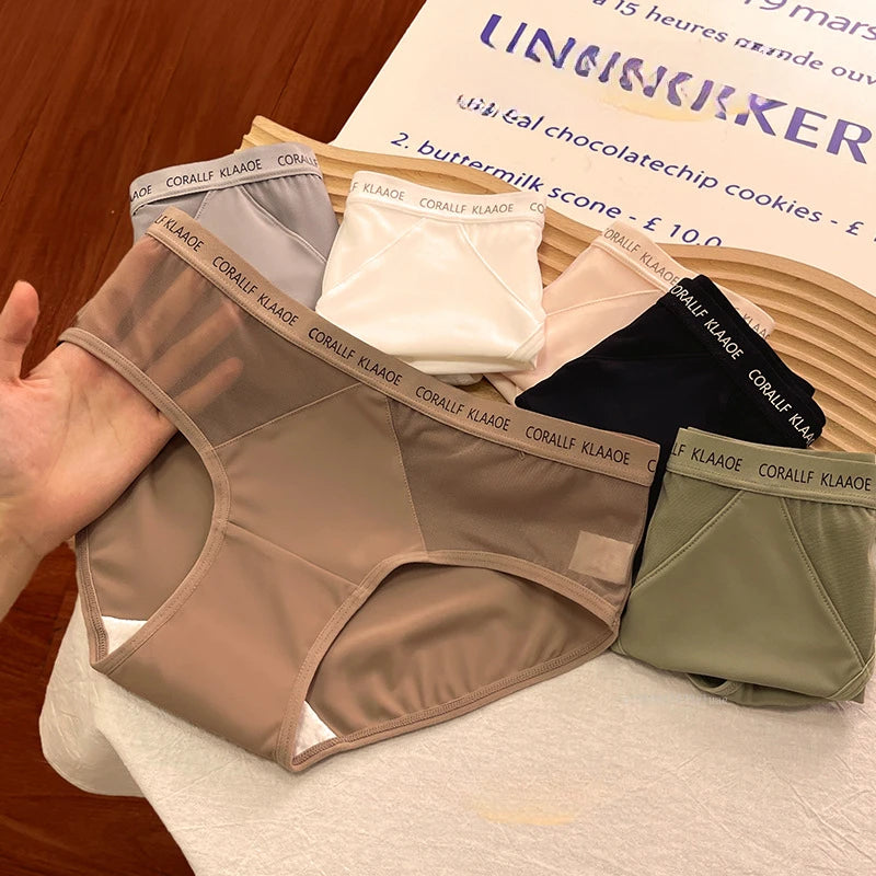 Seamless Underwear Pure Cotton Mid Waist Triangle Pants Women's Panties Female Underpants Solid Color Panty Women's Underwear