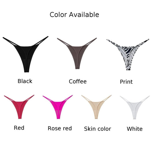 Woman Low Waist G-String Briefs High Cut Thong Underwear T-Back Erotic Panties Seamless Bikini Knicker Breathable Underpants