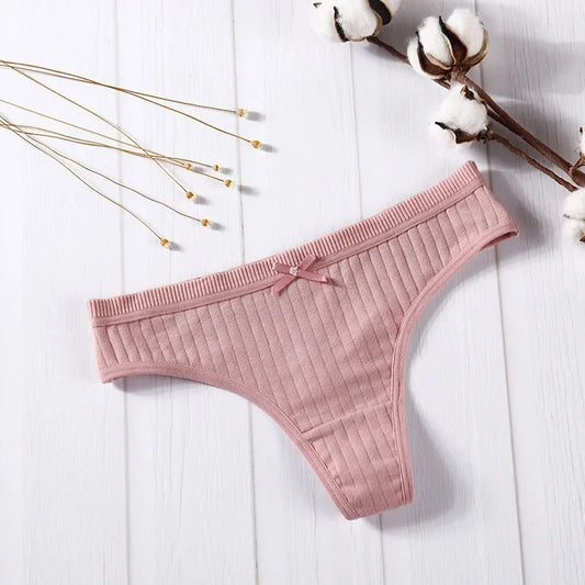 10 Pcs/Set Cotton Low Waist Panties G-Strings