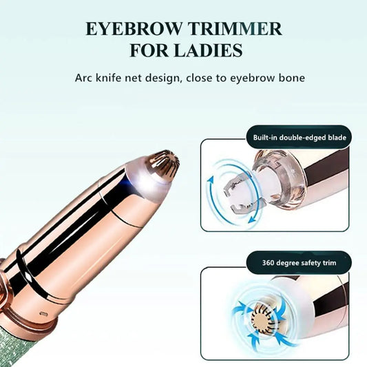 Eyebrow Trimmer Pen Makeup Facial Epilator Painless Portable Women's Shaver Electric Razor Body Hair Removal for Women