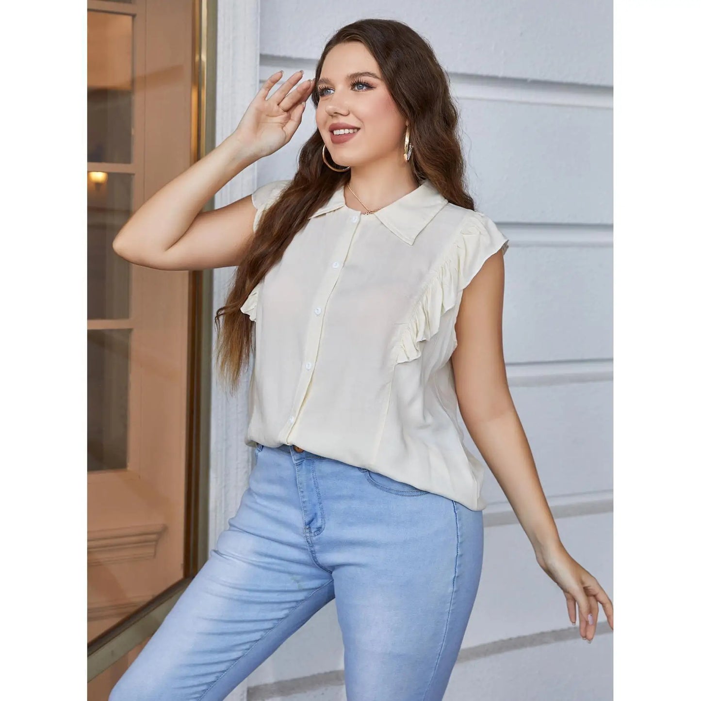 Plus Size Blouses 2024 New Fashion Casual Oversized Women's T-shirt Summer Design Sense Nice Loose Shirt Chubby Mm Casual Top