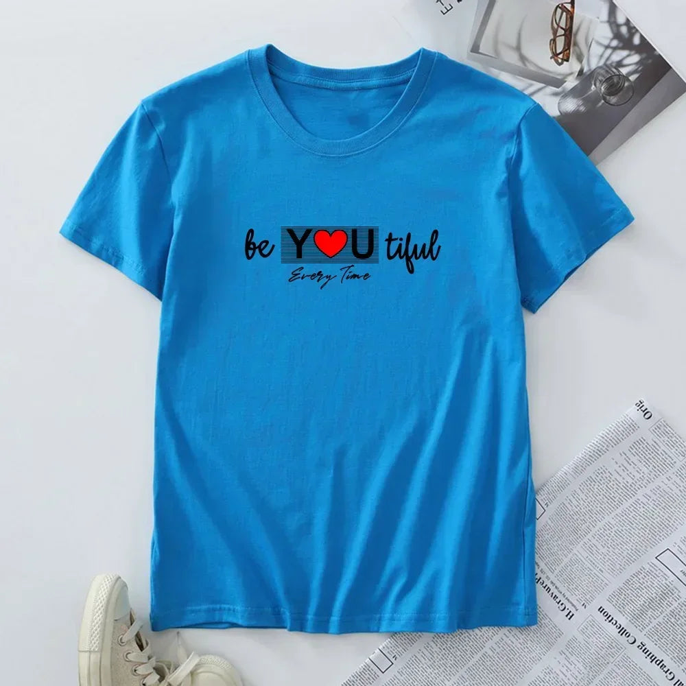 Plus Size Woman Tshirt Clothing 100% Cotton Women's Tee Shirts Female Summer Tops Women Short Sleeve T-shirt 2024 Fashion