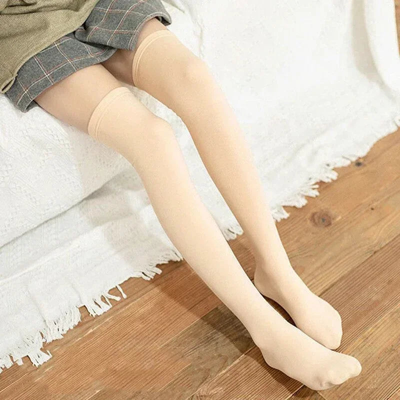 Winter Snow Long Socks Women Warm Over Knee Tights Soft Velvet Thicken Plush Thigh High Stockings Female Sleeping Boots Leggings