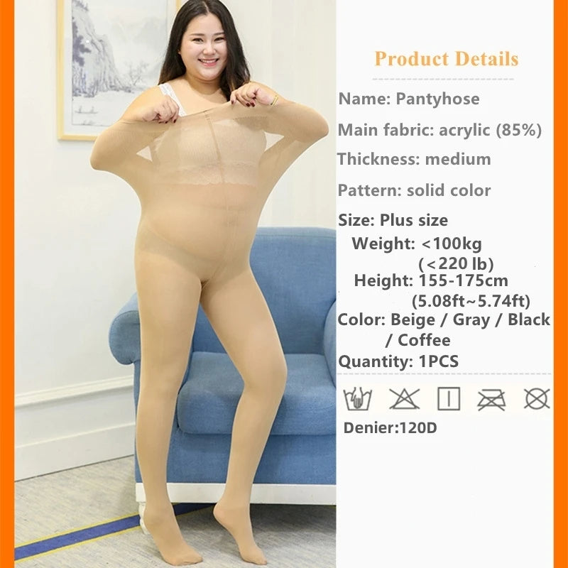 Plus Size Women Pantyhose Oversized Tights XXXL Leggings