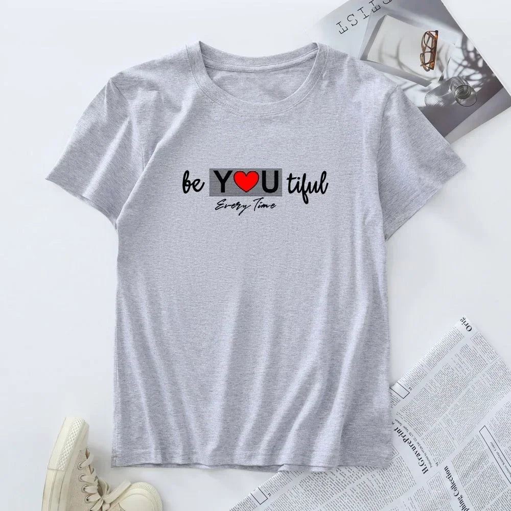 Plus Size Woman Tshirt Clothing 100% Cotton Women's Tee Shirts Female Summer Tops Women Short Sleeve T-shirt 2024 Fashion