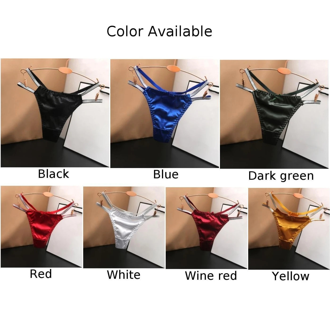 Women Silky Thongs Panties Lingerie Tback Gstring Low waist Knickers Underwear High Quality Nylon Fabric for Comfort