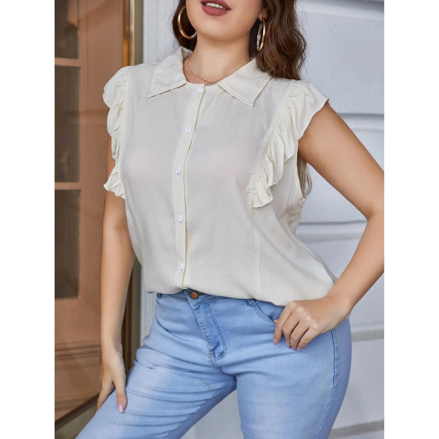 Plus Size Blouses 2024 New Fashion Casual Oversized Women's T-shirt Summer Design Sense Nice Loose Shirt Chubby Mm Casual Top