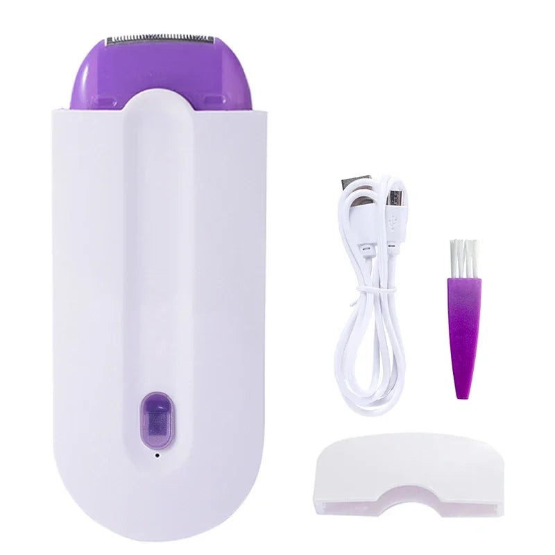 Home Used Painless Skin Touch Tactile Hair Trimmer For Women Face Leg Bikini Hand Body Electric Shaver Hair Removal Epilator