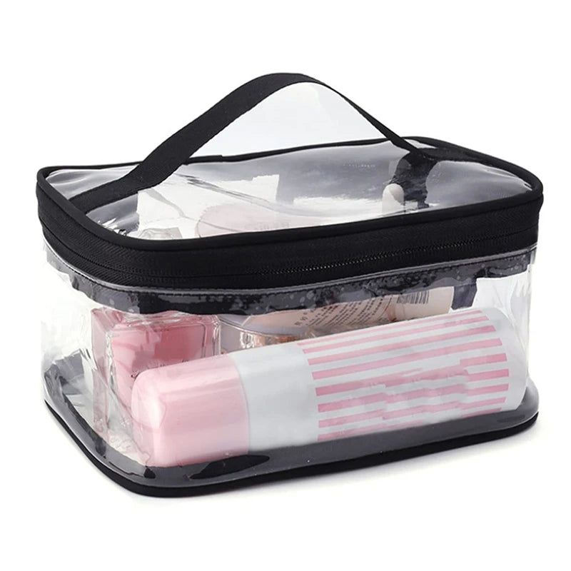 Transparent Makeup Cosmetic Bags Double layer