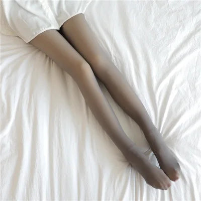 Women Warm Pantyhose Winter Translucent Pantyhose Warm Fleece Thick Thermal Tights Stockings Woman High Waist Sock Pants 2022New