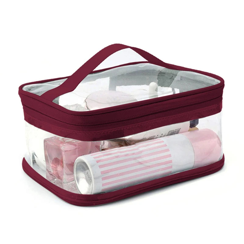 Transparent Makeup Cosmetic Bags Double layer