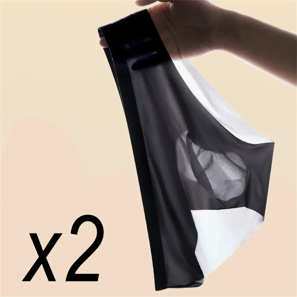 2PCS/Pack 3D Pouch Briefs Men Summer Underwear Free Feel Seamless