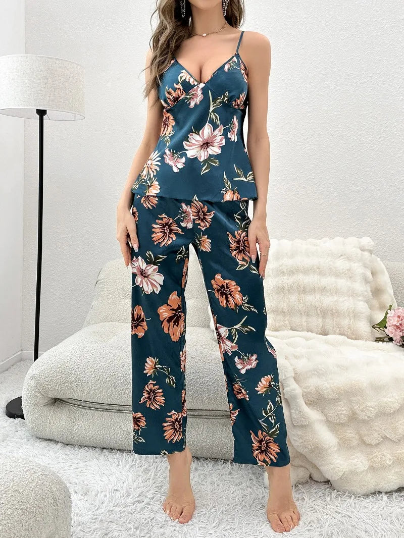 Women Simple Casual Homewear Plus Size Lace Up Jumpsuit Summer Sleeveless Floral Jumpsuit Comfortable Fashion Oversized Clothing