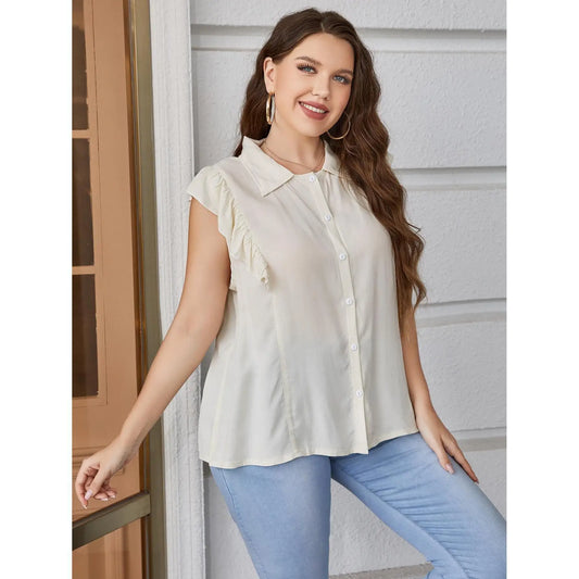 Plus Size Blouses 2024 New Fashion Casual Oversized Women's T-shirt Summer Design Sense Nice Loose Shirt Chubby Mm Casual Top