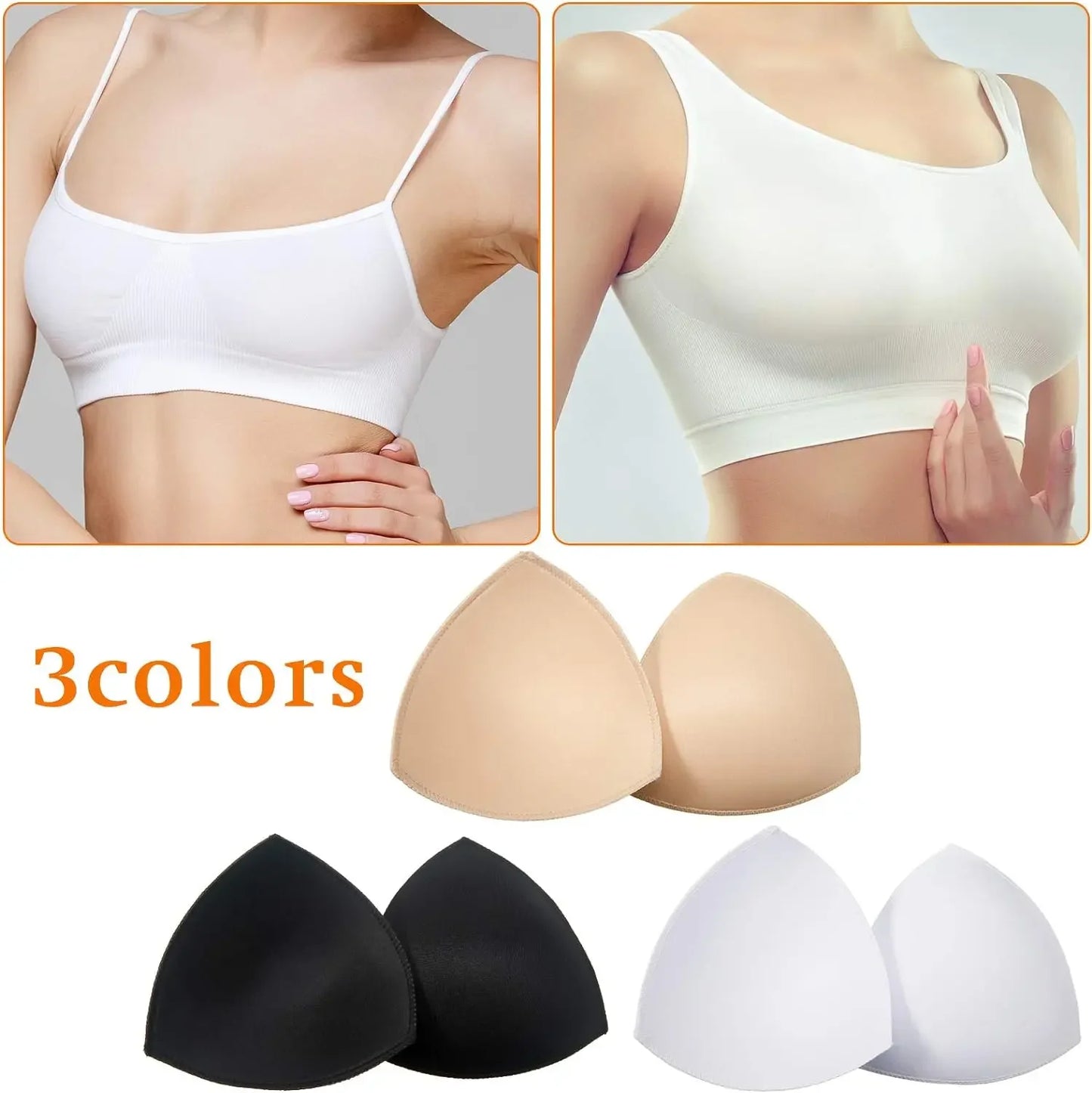 Soft Bra Pads Inserts Removable Bra Pad for Women Breast Push Up Enhancer Bra Pad Sports Bras Cups Insert Bikini Swimsuit