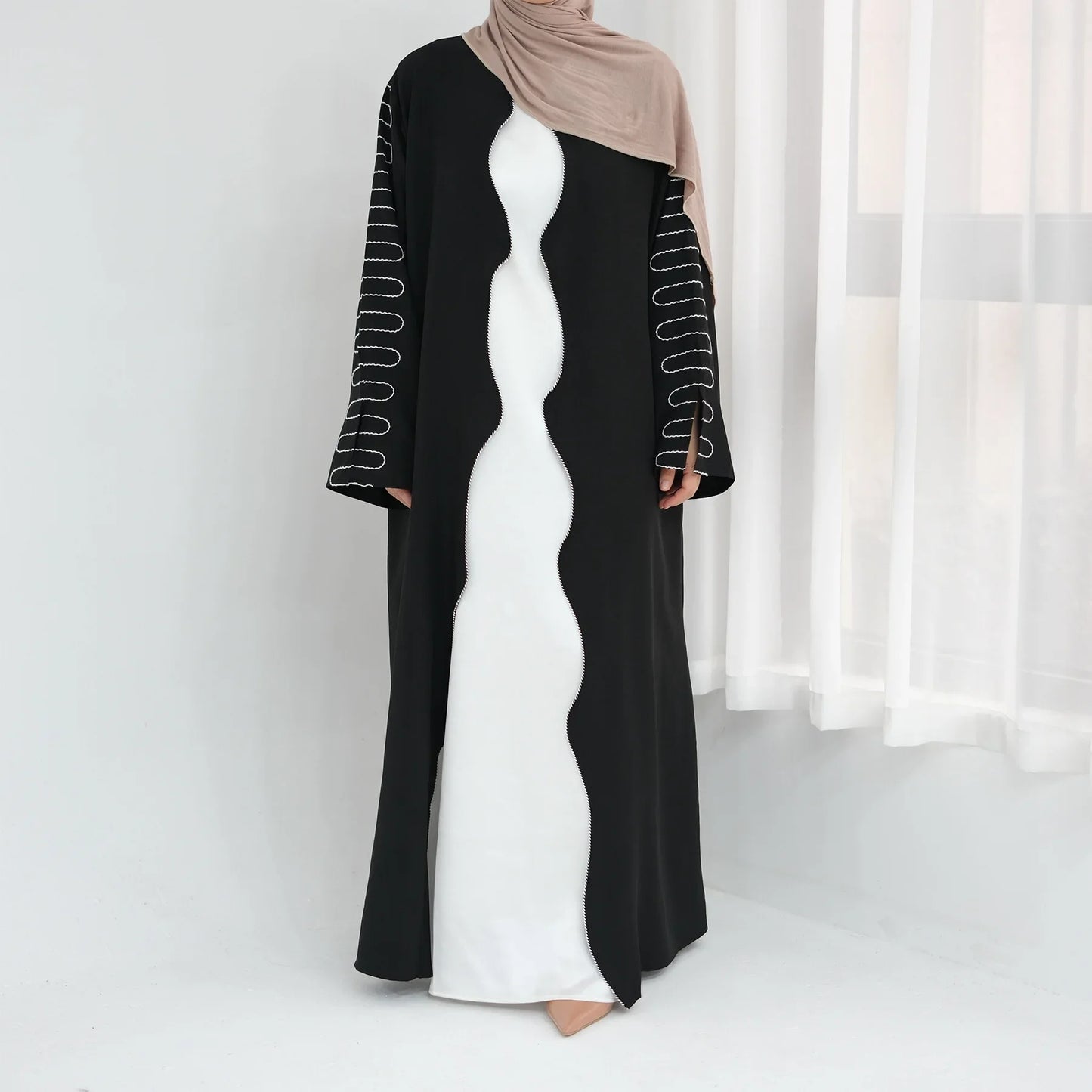 Modest Casual for Women Muslim Open Abaya Cardigan Maxi Dresses Turkey Arab Robe Eid Party Ramadan Dubai Kimono Caftan Jalabiya