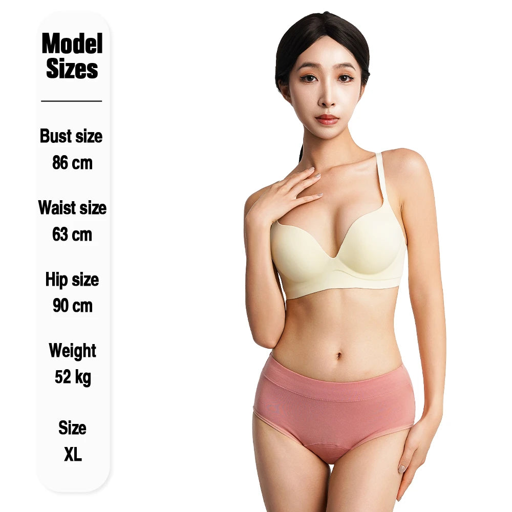 Women Physiological Underwear Menstrual Period Pants Cotton Leak Proof Briefs Medium Waist Postpartum Plus Size Panties XL-6XL