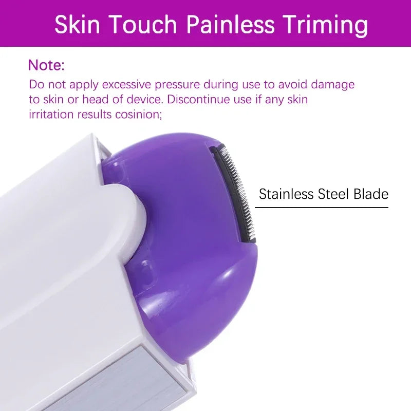 Home Used Painless Skin Touch Tactile Hair Trimmer For Women Face Leg Bikini Hand Body Electric Shaver Hair Removal Epilator