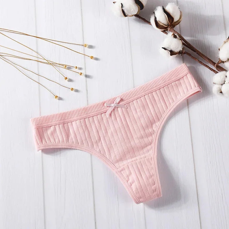 10 Pcs/Set Cotton Low Waist Panties G-Strings