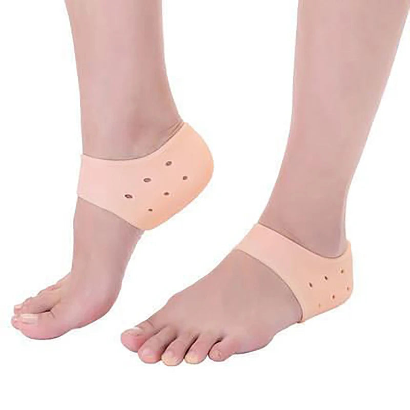 1 Pair Silicone Rubber Gel Anti Cracking Liner Heel Socks