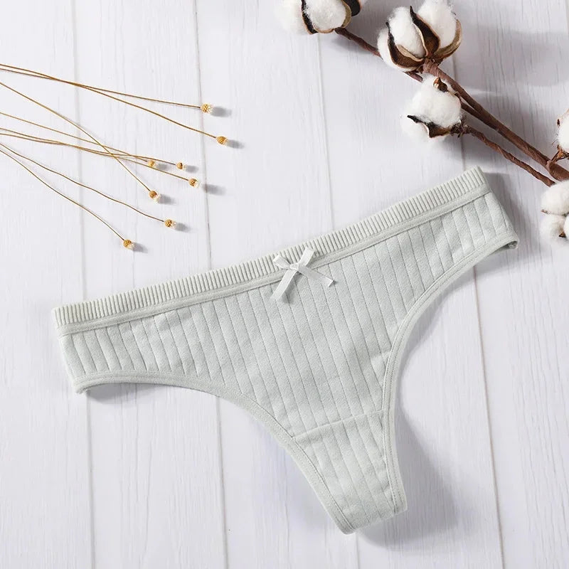 10 Pcs/Set Cotton Low Waist Panties G-Strings