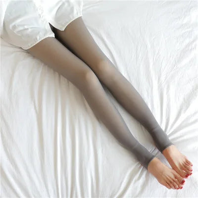 Women Warm Pantyhose Winter Translucent Pantyhose Warm Fleece Thick Thermal Tights Stockings Woman High Waist Sock Pants 2022New