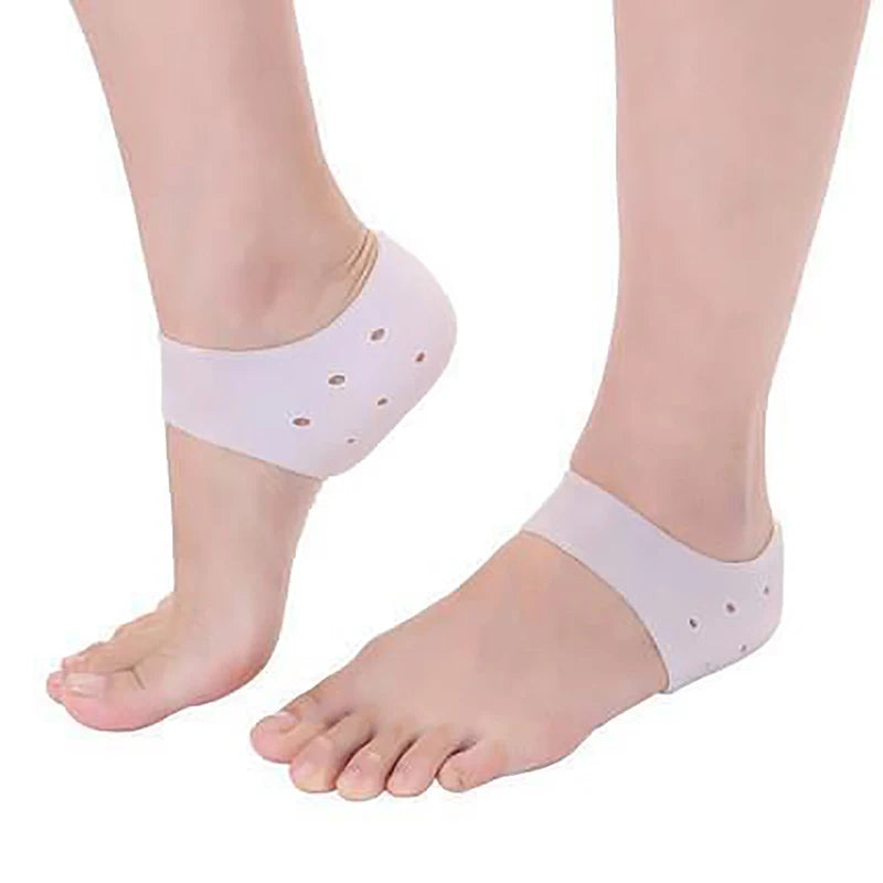 1 Pair Silicone Rubber Gel Anti Cracking Liner Heel Socks