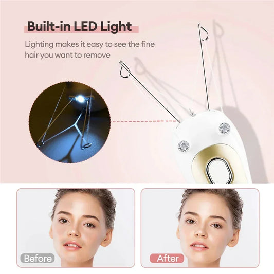 Women Electric Epilator Cotton Thread Depilator Body Facial Hair Removal Defeatherer Lady Shaver Face Hair Remover Body Beauty