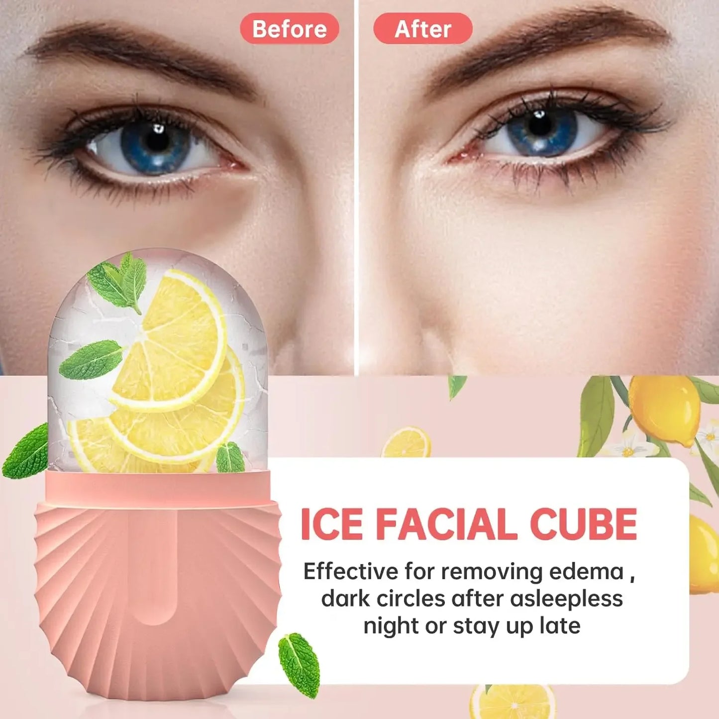 Silicone Face Ice Cube Mold for Beauty Skin Care