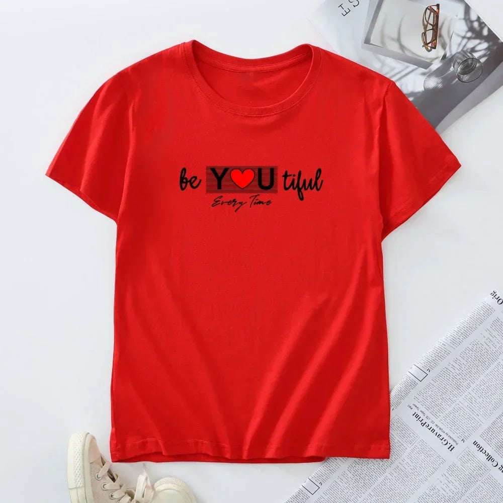 Plus Size Woman Tshirt Clothing 100% Cotton Women's Tee Shirts Female Summer Tops Women Short Sleeve T-shirt 2024 Fashion