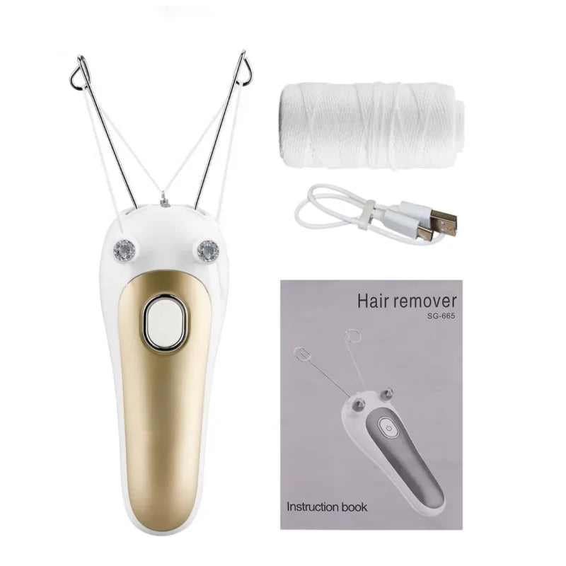 Women Electric Epilator Cotton Thread Depilator Body Facial Hair Removal Defeatherer Lady Shaver Face Hair Remover Body Beauty