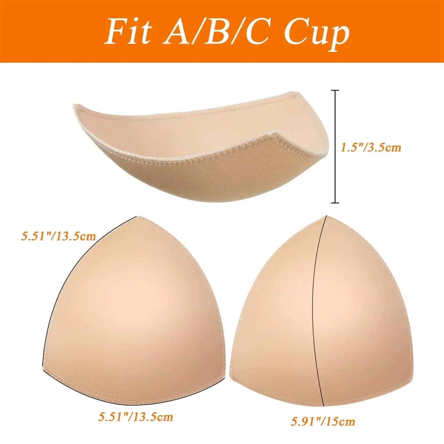 Soft Bra Pads Inserts Removable Bra Pad for Women Breast Push Up Enhancer Bra Pad Sports Bras Cups Insert Bikini Swimsuit