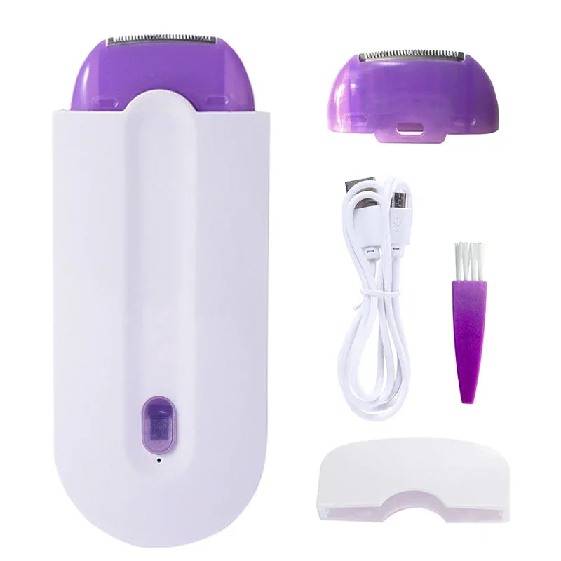 Home Used Painless Skin Touch Tactile Hair Trimmer For Women Face Leg Bikini Hand Body Electric Shaver Hair Removal Epilator