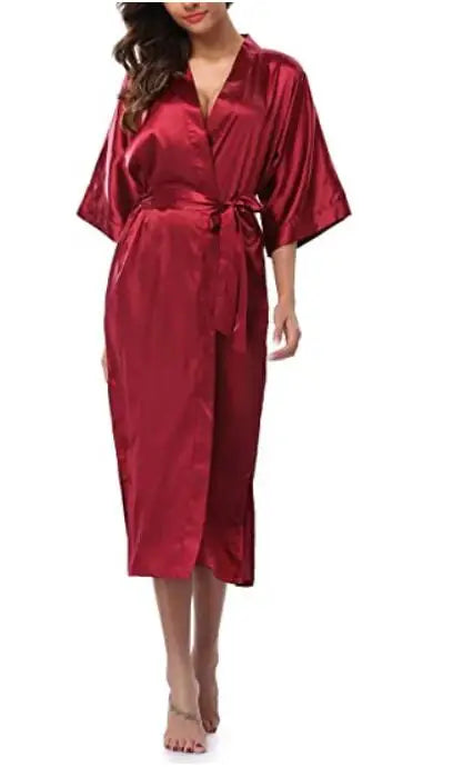 Novelty Women Kimono Gown Sleepwear Plus Size Lingerie Casual Bathrobe Bride Wedding Robe Home Clothing Lounge Nightwear