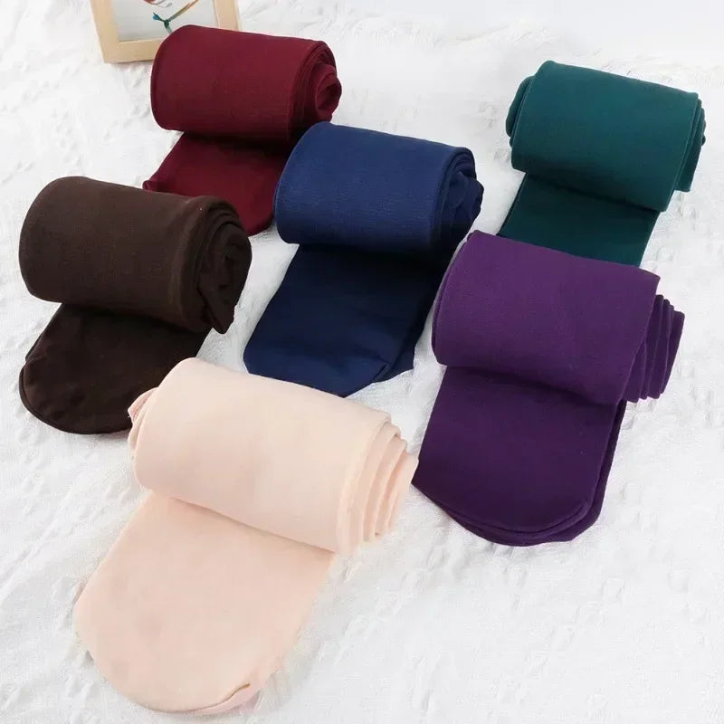 Velvet Pantyhose Autumn Winter Women Girls Thickened Thermal Pants Elastic Daily High Waist Wool Leggings Soft Comfortable Gifts