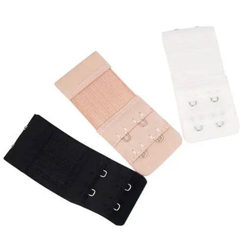 3pc/set 2 Hook Bra Extender For Women's Elastic Bra Extension Strap Hook Clip Expander Adjustable Belt Buckle Underwear