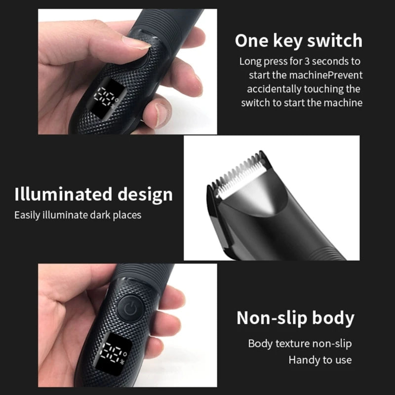 Body Grooming Electric Intimate Shaver for Men Intimate Hair Trimmer for Groin Area & Pubic Hair Waterproof Drop Shipping