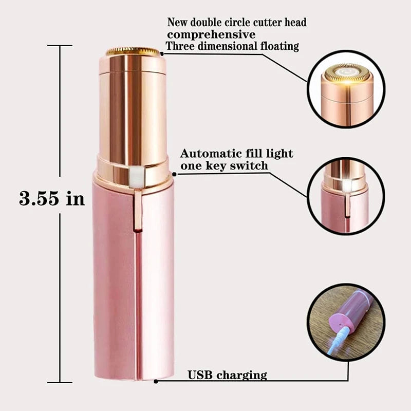 Women's Hair Remover Epilator Face Hair Removal Lipstick Shaver Electric Eyebrow Trimmer Mini Shaver Epilator Hair Removal Tool