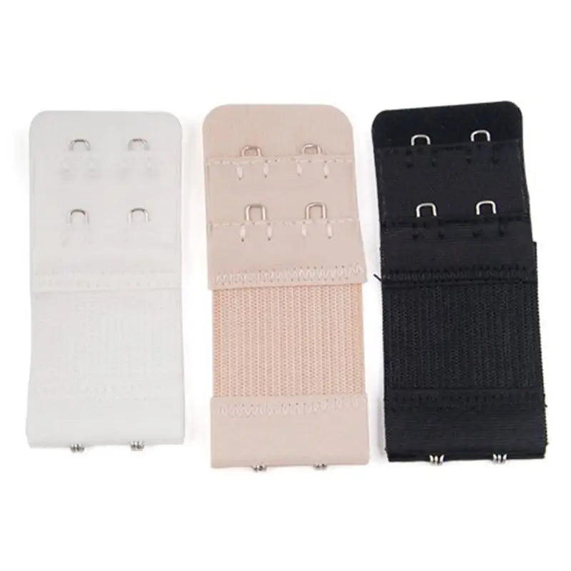 3pc/set 2 Hook Bra Extender For Women's Elastic Bra Extension Strap Hook Clip Expander Adjustable Belt Buckle Underwear