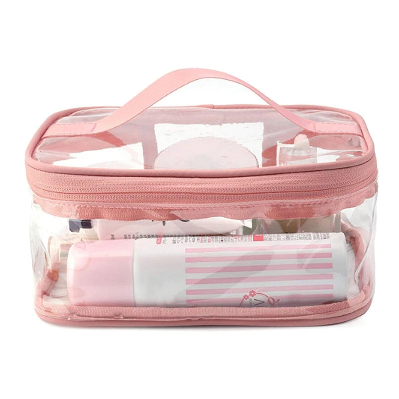 Transparent Makeup Cosmetic Bags Double layer