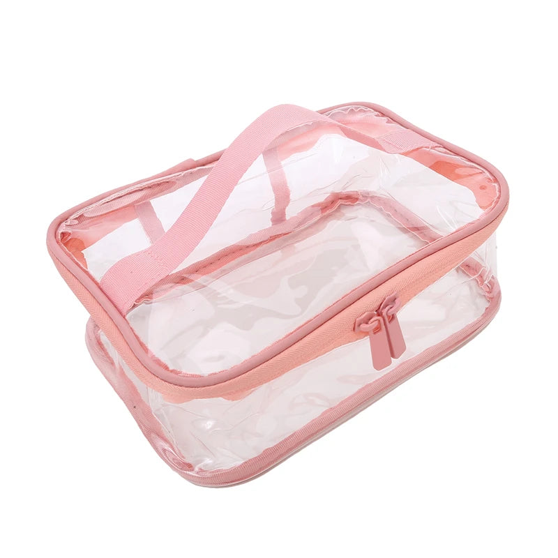 Transparent Makeup Cosmetic Bags Double layer