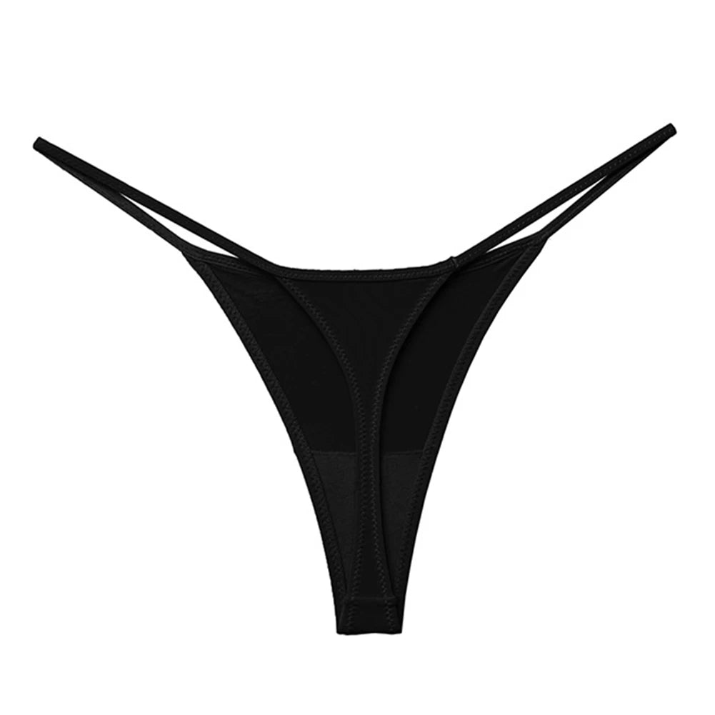 Woman Low Waist G-String Briefs High Cut Thong Underwear T-Back Erotic Panties Seamless Bikini Knicker Breathable Underpants