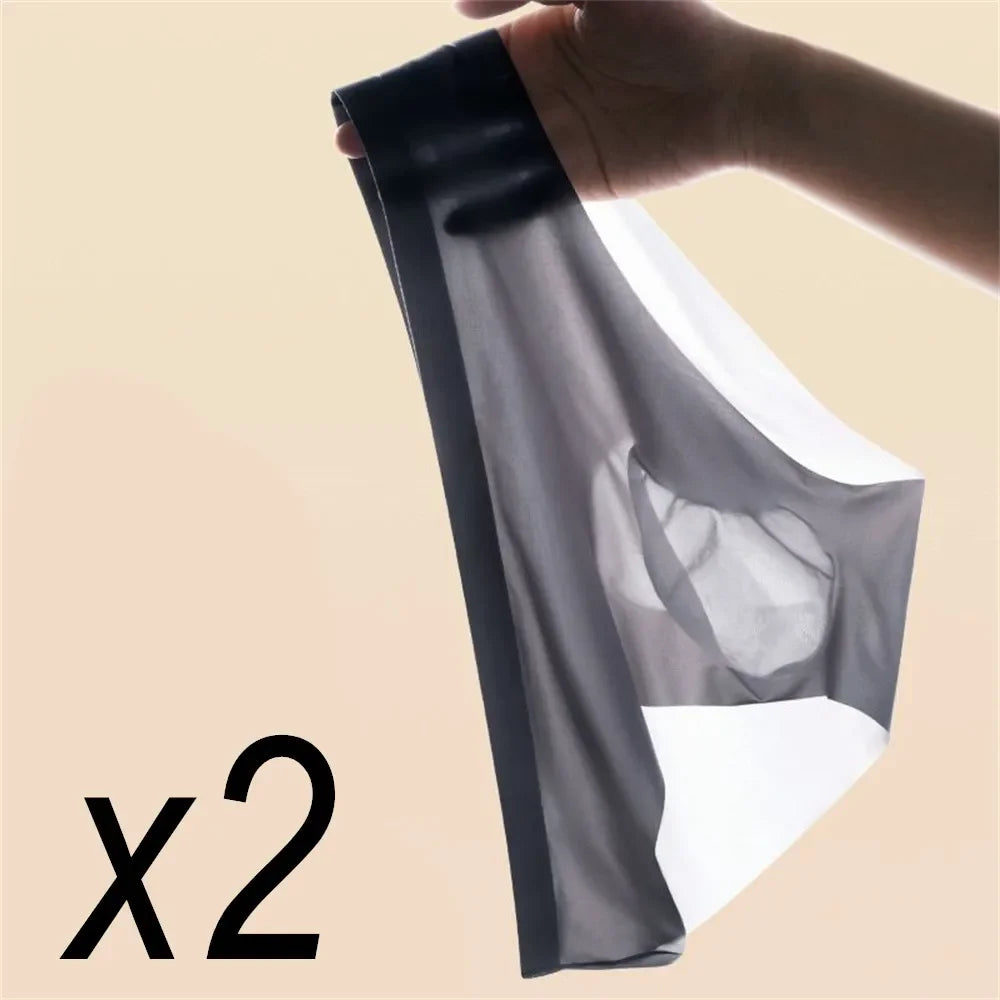 2PCS/Pack 3D Pouch Briefs Men Summer Underwear Free Feel Seamless